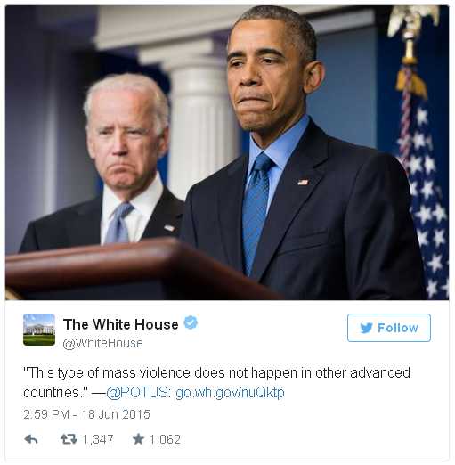 Obama & Mass Violence Lie - Tweet